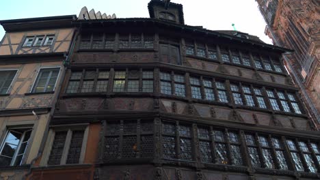 la maison kammerzell is one of the most famous buildings of strasbourg, france, and one of the most ornate and well-preserved medieval civil housing buildings in strasbourg