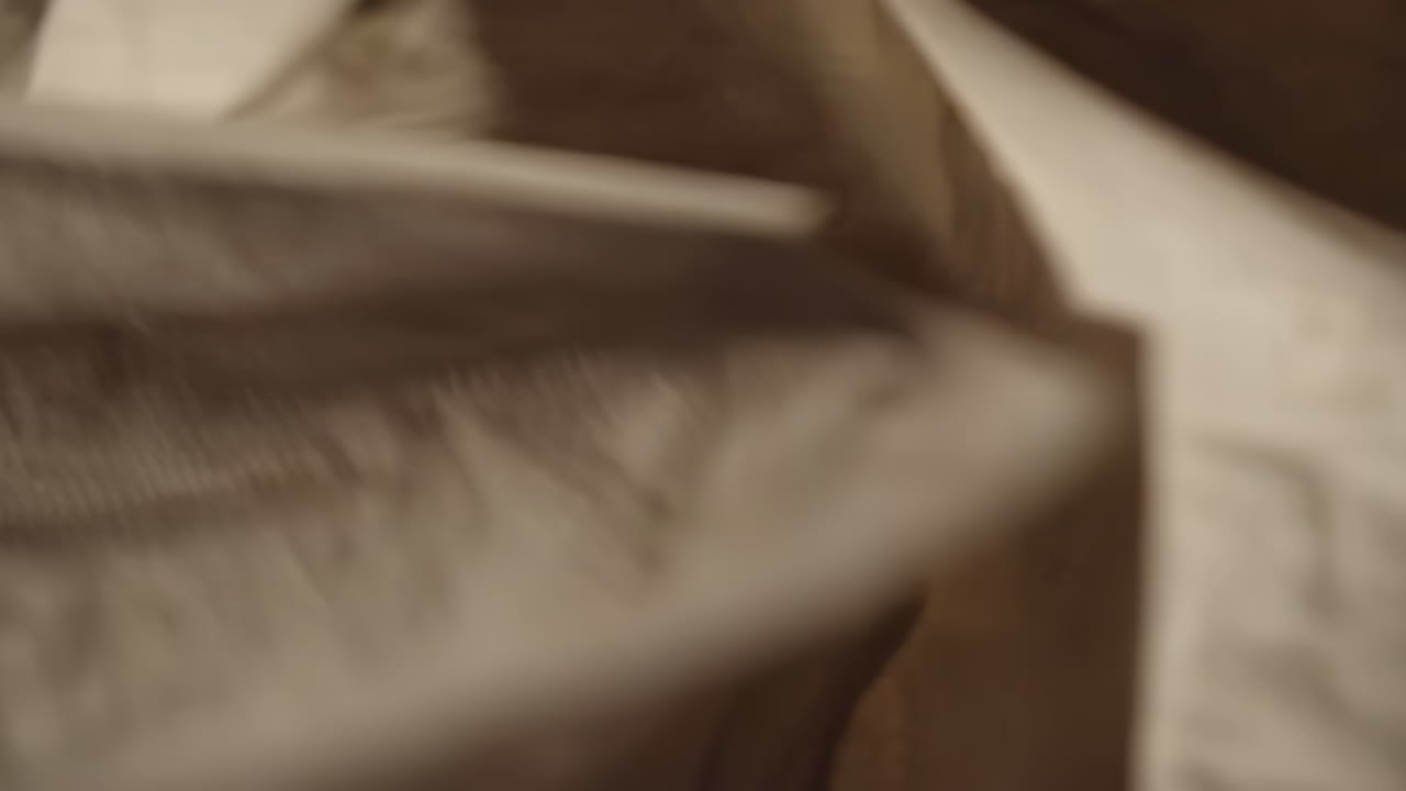 Crumpled Beige Paper Texture