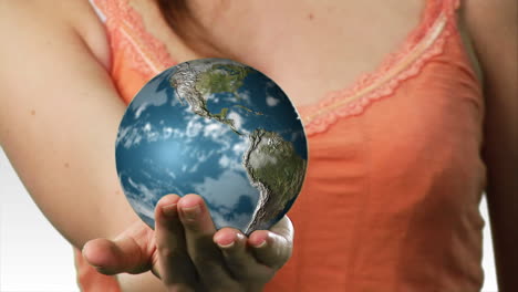 Lady-Balancing-a-globe-in-her-hand