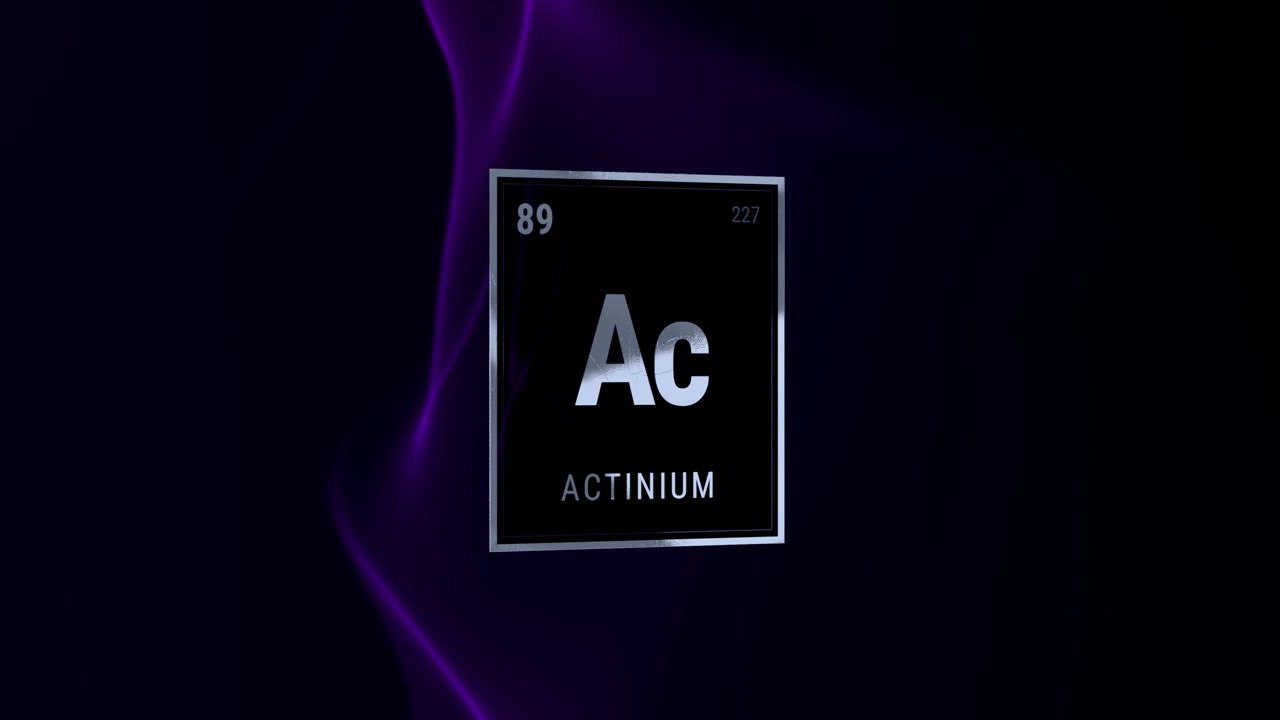 Actinium Chemical Element Periodic Table Symbol Graphic Background