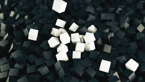 fondo blanco de una pila de cubos abstractos