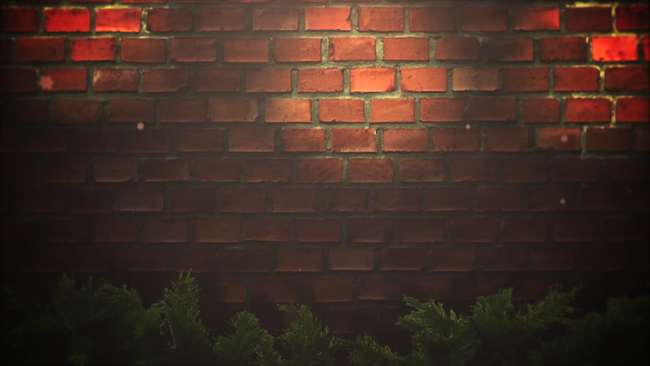 bokeh abstracto de primer plano animado y ramas de árboles verdes de navidad 2