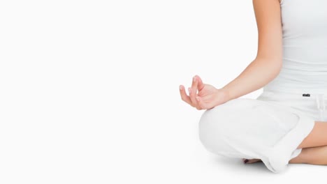animated diffuser with woman sitting in lotus pose