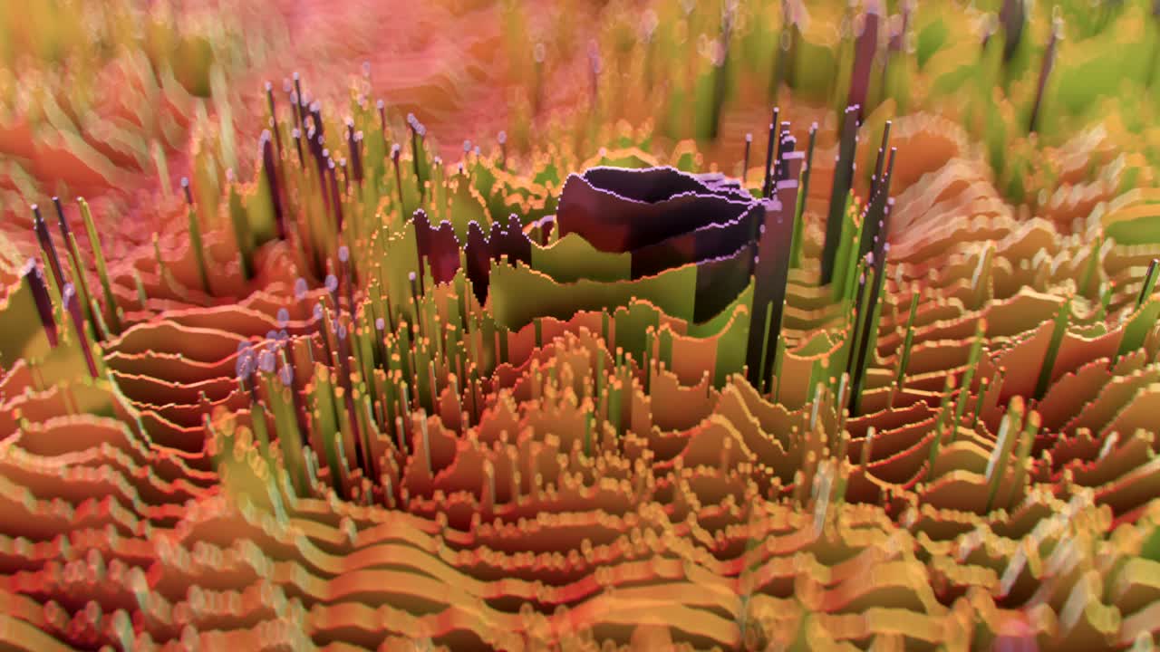 4K Abstract Topographic Waveform.