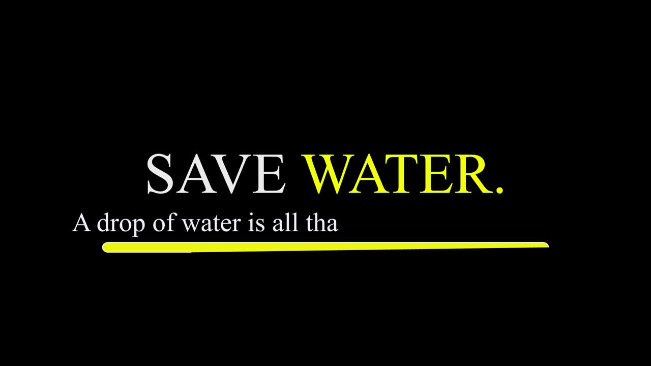 물을 절약하라 - 세계 물 날 - 물을 절감하라 캠페인