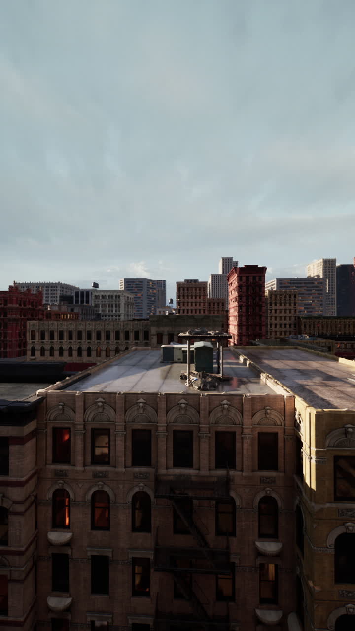 una vista del horizonte de la ciudad desde un techo