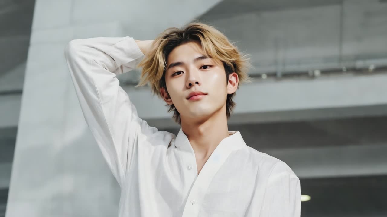 Portrait of a blond haired man