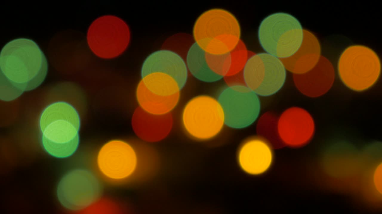 fondo decorativo blanco y azul luces navideñas desenfocadas parpadeando en 4k