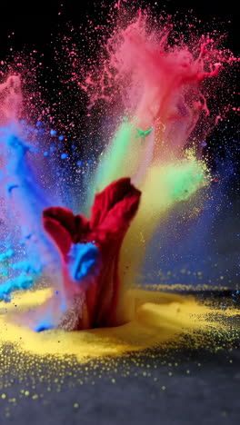 colorful liquid explosions