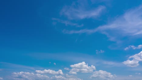 timelapse footage of blue sky white clouds. puffy fluffy white clouds. cumulus cloud cloudscape timelapse, colorful nature sunlight in the sky. weather and season in tropical country