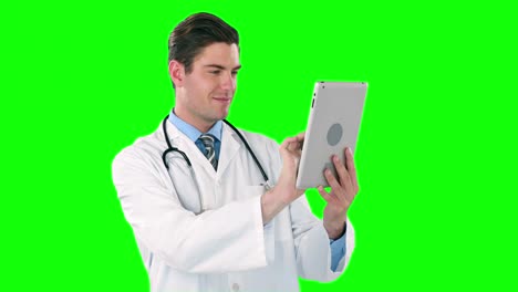 Doctor-using-digital-tablet