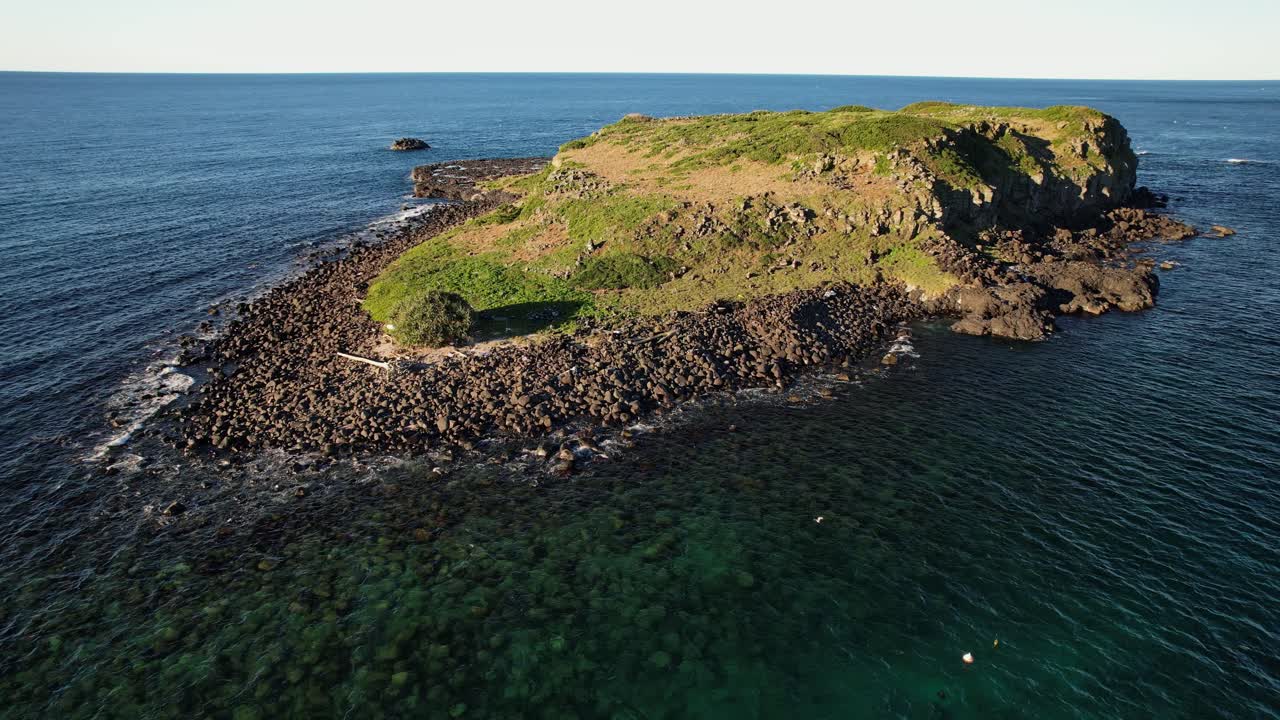 Aerial Shot Of Cook Island In NSW, Australia
