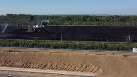 large bucket wheel excavators in hambach opencast lignite mine in the rhenish lignite mining area in germany