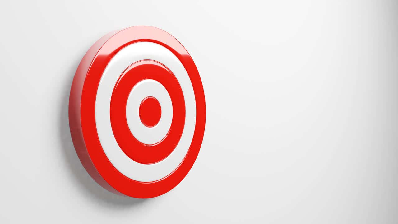 All dart arrows missed target.3d animation.