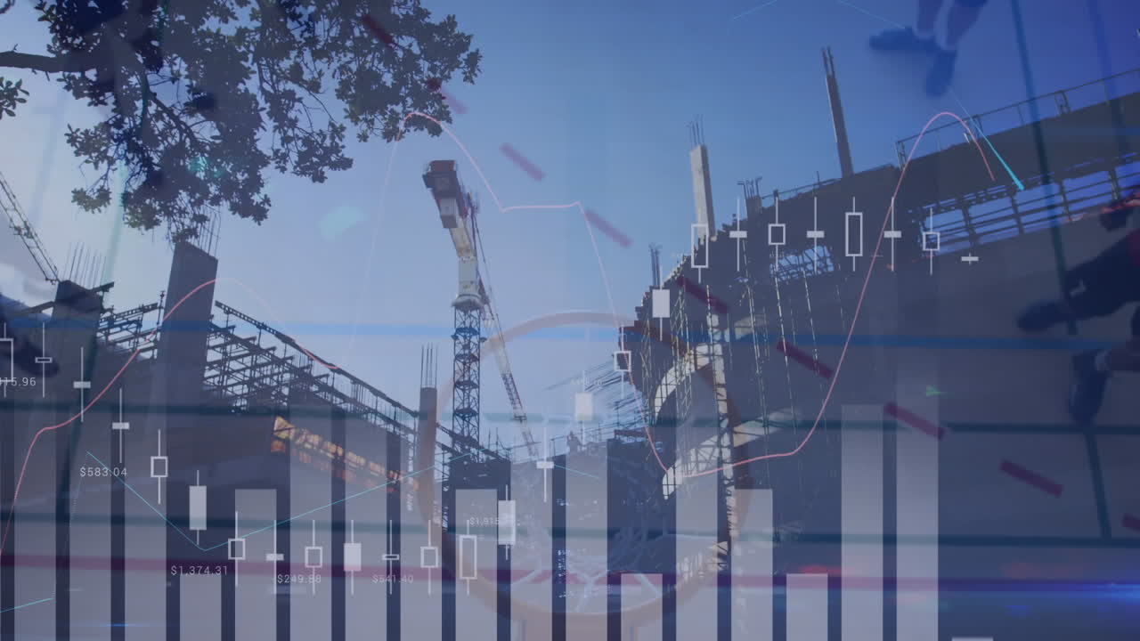 animación del procesamiento de datos financieros sobre jugadores de baloncesto