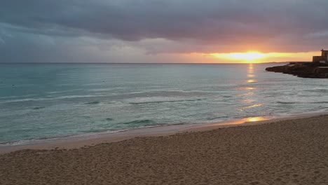 sunset before storm in mallorca.