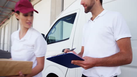 deliverymen delivering boxes