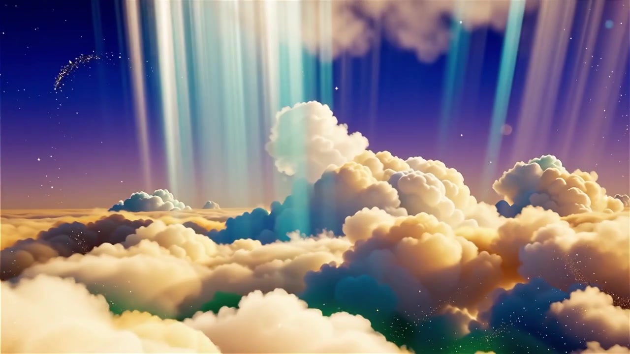 Christian Heavenly Light Worship Background