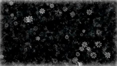 frosty snowflakes on frozen background. seamless loop animation of winter holiday.