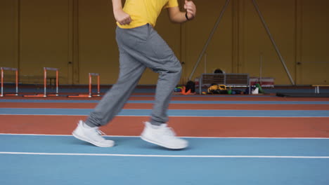 boy running indoors