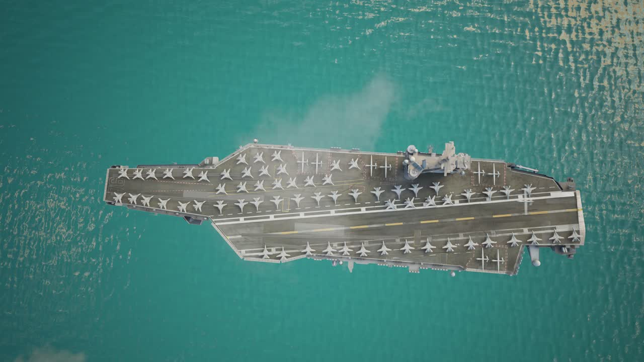 Aircraft Carrier Warship Battleship In The Ocean Navy