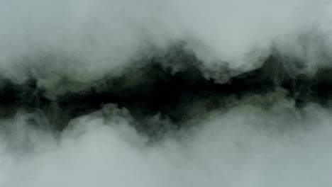 nubes de niebla y humo