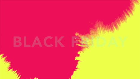 viernes negro con pincel de arte amarillo y rojo en degradado