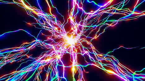 abstract colorful electric energy explosion