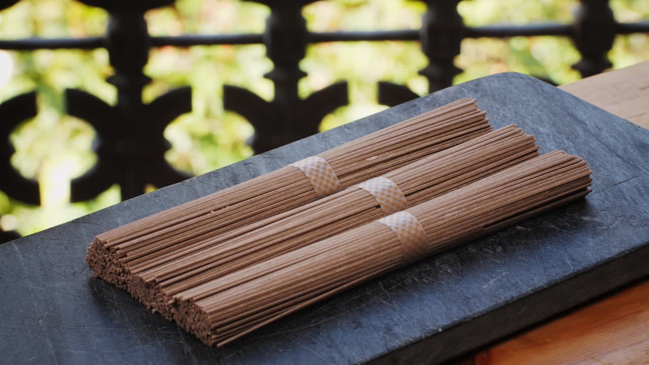 Soba Noodles Ready for Cooking