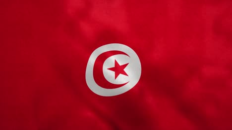 national flag of tunisia and tobago blowing in the wind. seamless loop