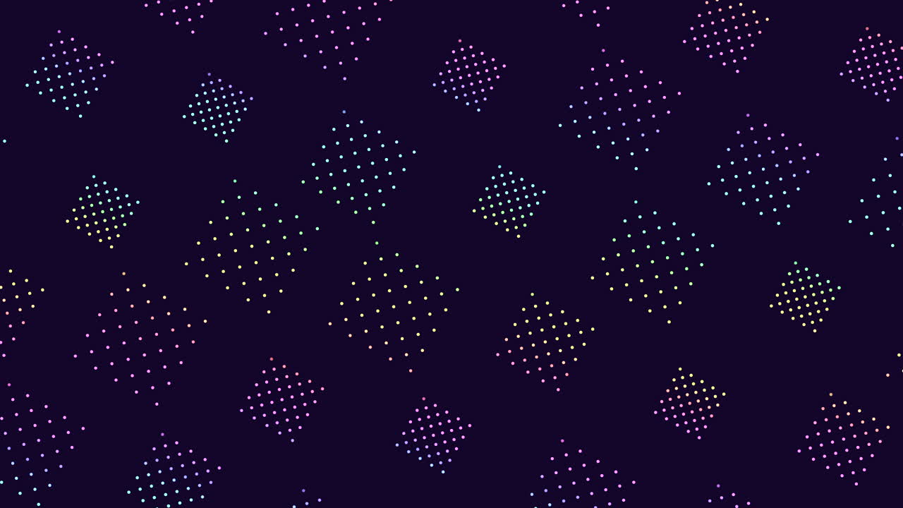Colorful geometric grid on dark background