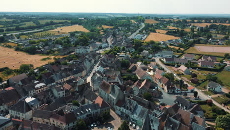 aerial view of a charming french village