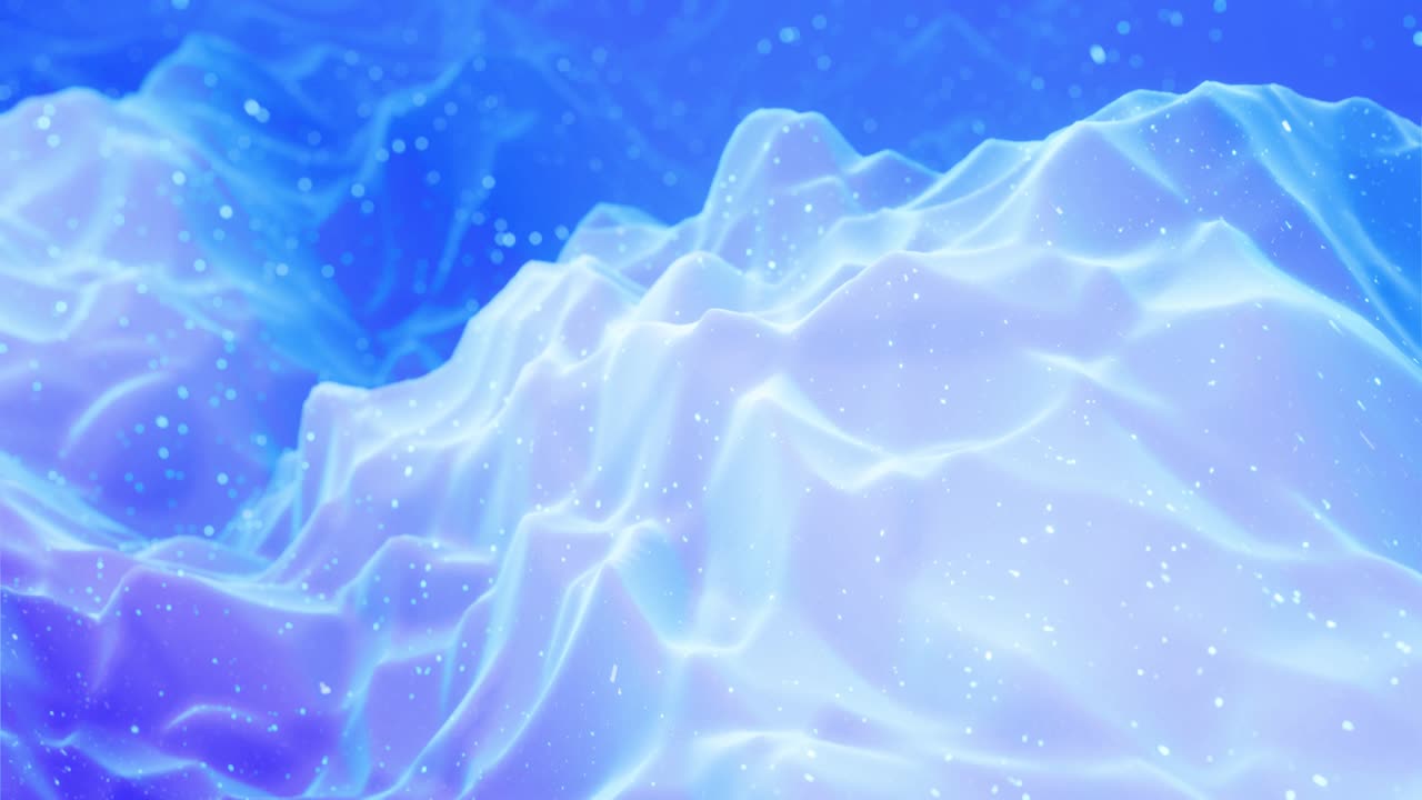 부드러운 파란색 매트 재료의 추상적인 파동, 가운 내부 반임과 모핑 표면에 반이는, 풍경이나 지형과 같은 추상적인 기하학 표면, 3d 노이즈를 추출하거나 이동시키기.