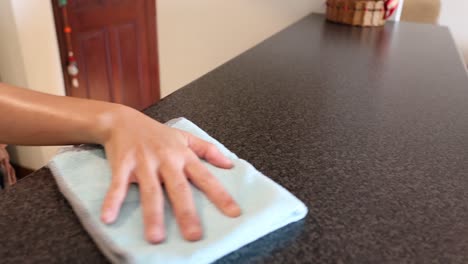 sequential demonstration of folding a towel neatly