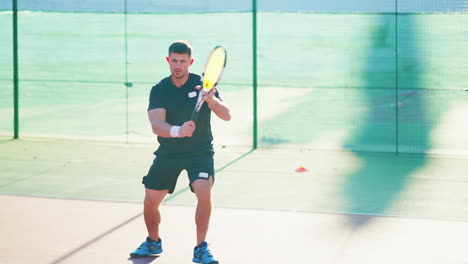 man playing tennis