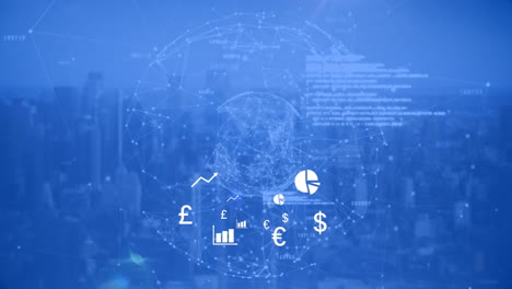 data processing and cityscape