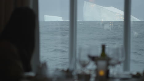 view on the iceberg from the window