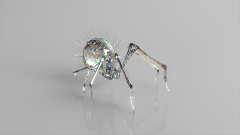 araña de cristal iridescente modelo en 3d