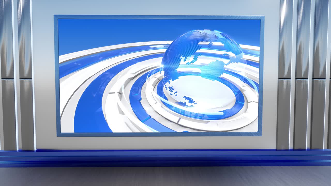 3D 가상 TV 스튜디오 뉴스