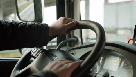 man driving a truck