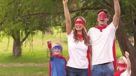 Family-pretending-to-be-superhero