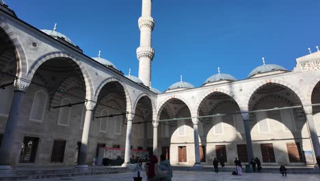 a sunny day at the suleymaniye mosque in istanbul