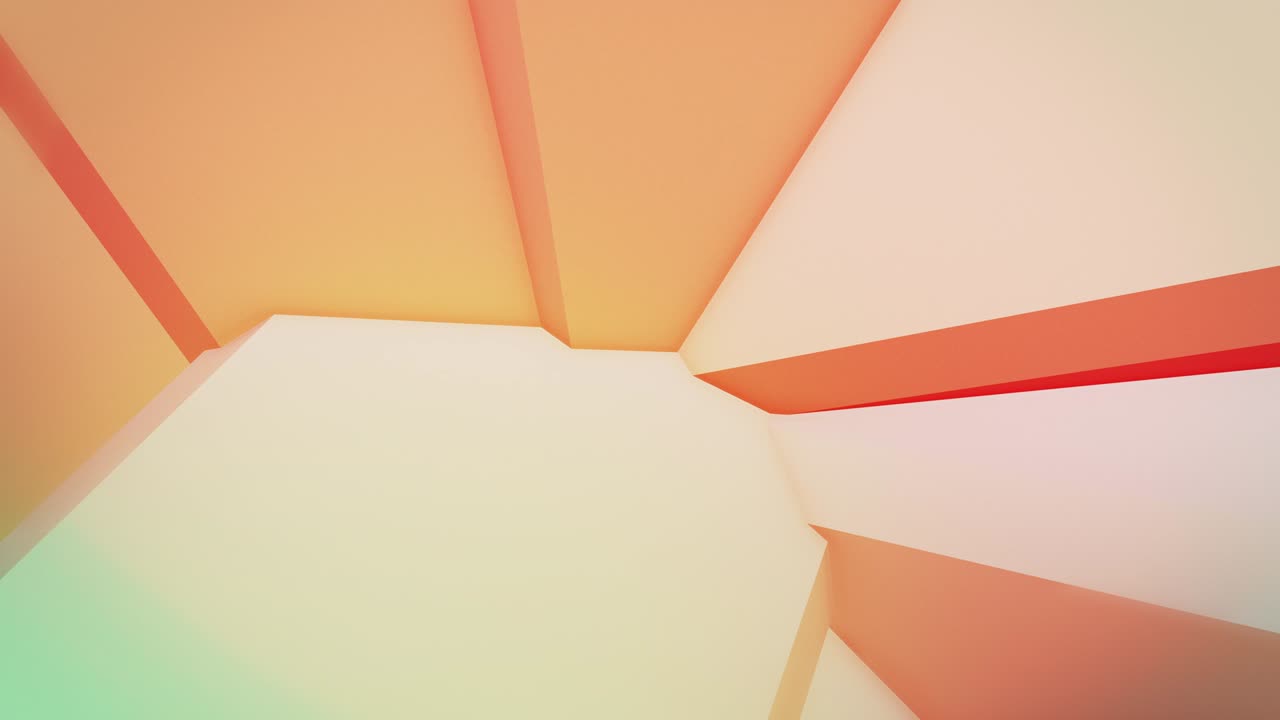 거대한 3차원 객체에서 만들어진 다채로운 추상적인 작곡은 제목과 인트로 4k 루프에 사용할 수 있습니다.