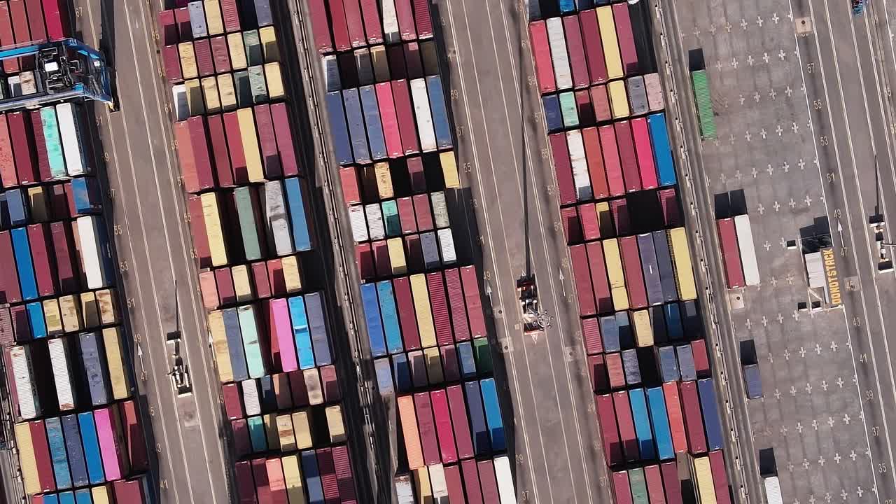 Container shipment activity in Accra Ghana at a busy port location