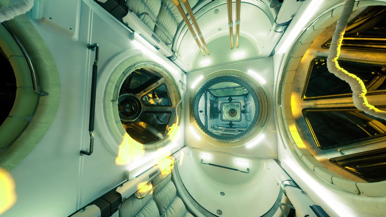 Symmetric docking module equipped with lights and tool holders