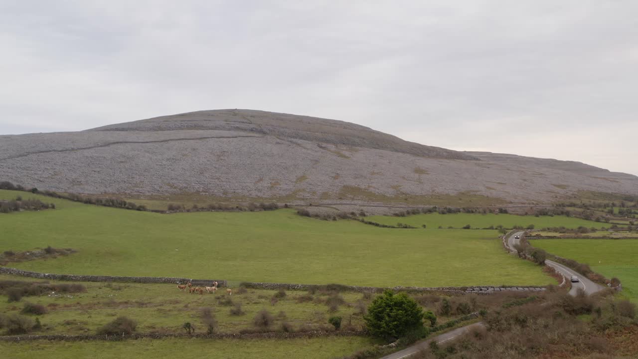 버렌 풍경, 도로 및 을 프레임하는 공중 내륙
