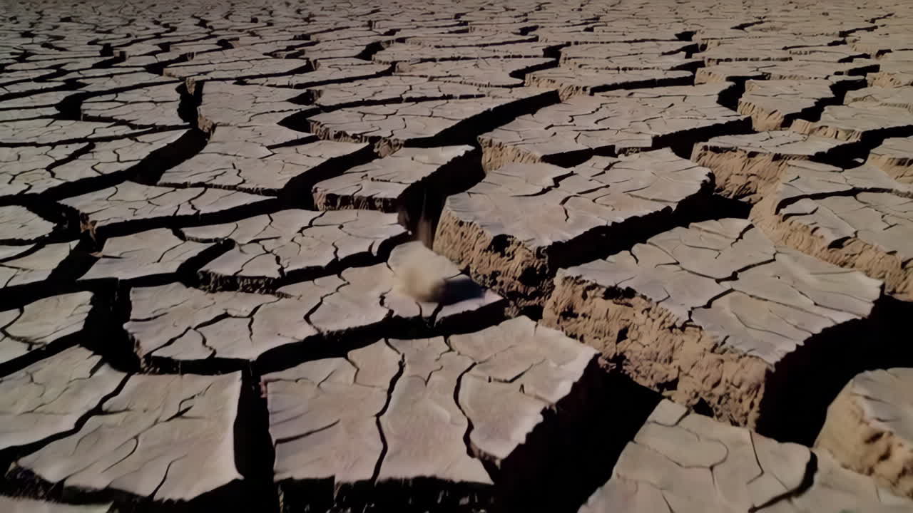 건조한 균열 된 땅