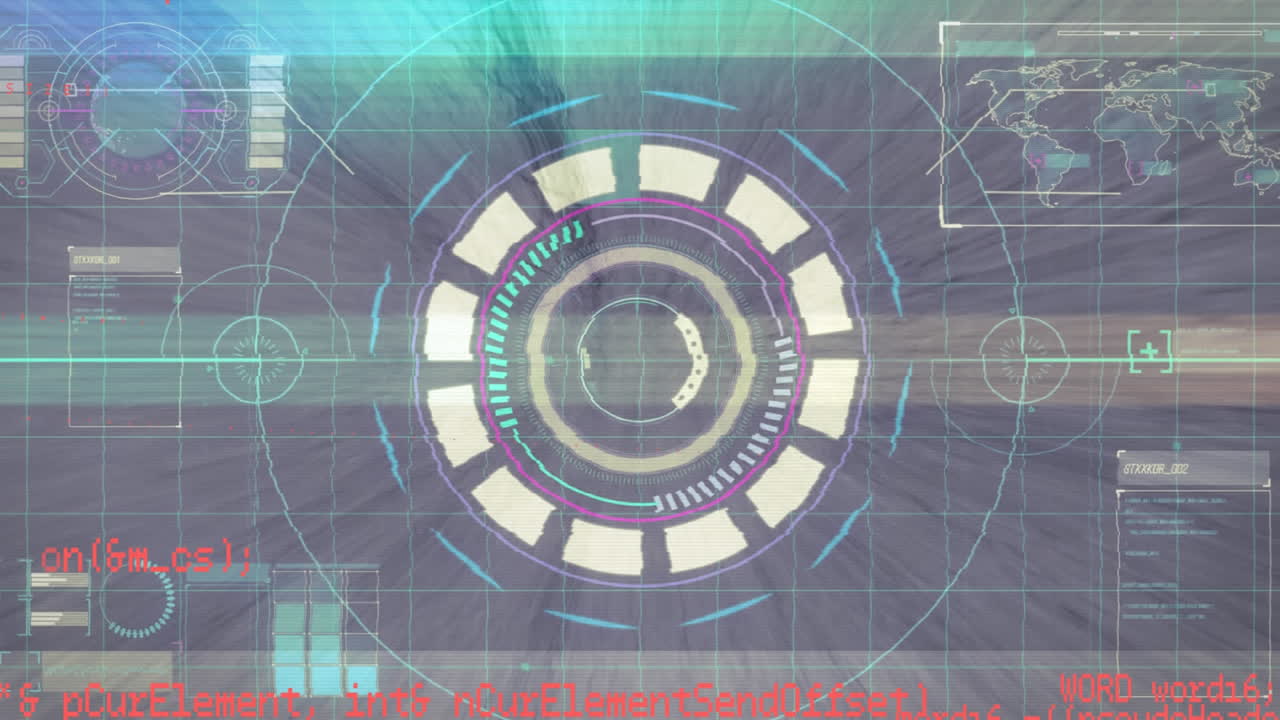 animación del escaneo del alcance y el procesamiento de datos