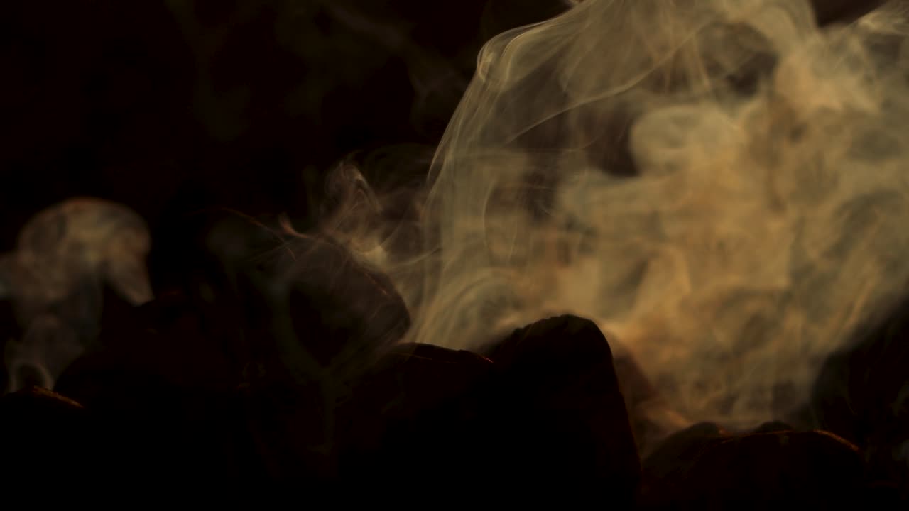 el carbón arde preparándose para cocinar al aire libre