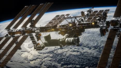 international space station. elements of this image furnished by nasa